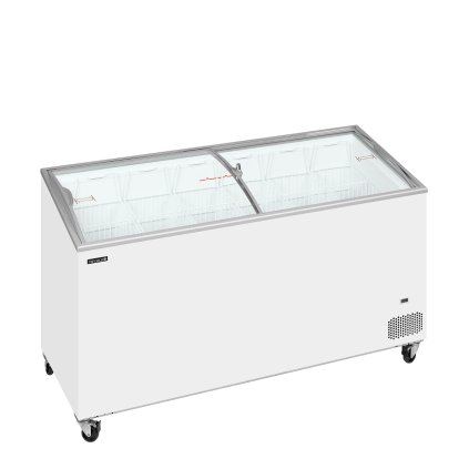 IC502SCEB  Pultová mraznička prosklené oblé víko