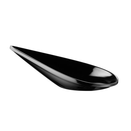Melaminová lžička na předkrm 105x55 mm, černá | APS, Drop