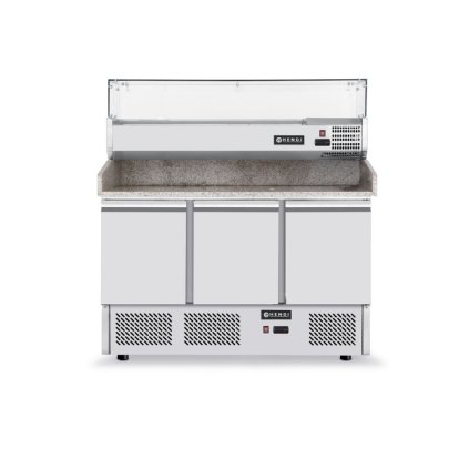 Stůl chladící s mramorovou pracovní deskou, třídveřový, se spodním agragátem | HENDI, Profi Line