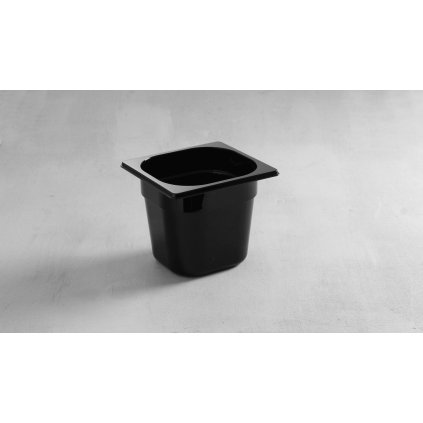 Gastronádoba GN 1/6 100 mm z černého polykarbonátu | HENDI, 862728