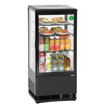 Chladicí vitrína Mini 78 l, černá | BARTSCHER, 700277G