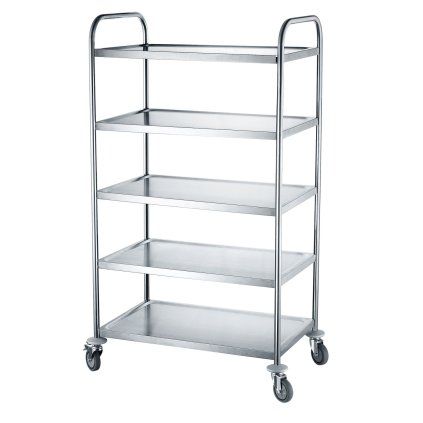 Servírovací vozík s 5 policemi, HENDI, 905x585x(H)1545mm