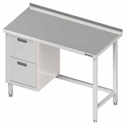 Přístěnný stůl, blok se dvěmi zásuvkami po levé straně 900x700x850 mm | STALGAST, 980247090