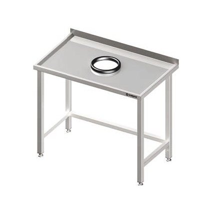 Přístěnný stůl s otvorem na odpadky 1600x700x850 mm | STALGAST, 980927160