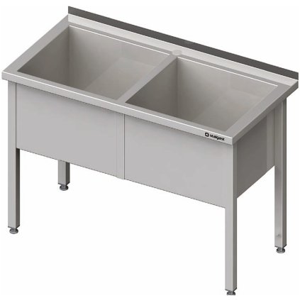Stůl s dvoukomorovou mycí vanou 1300x600x850 mm | STALGAST, 981386130