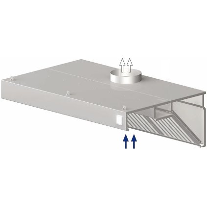 Digestoř nástěnná šikmá 1100x1100x450 mm | STALGAST, 9820811110