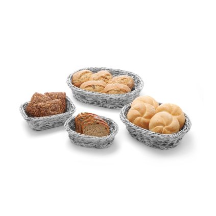 Oválný koš, HENDI, Světle šedá, 190x120x(H)60mm