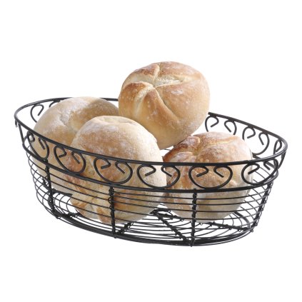 Drátěný košík Deco oválný, HENDI, 255x160x(H)80mm