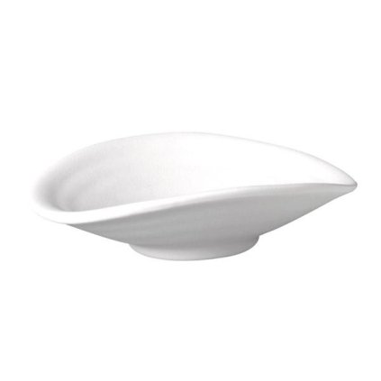 Oválný tác z melaminu 130x110mm, bílý | APS, Zen