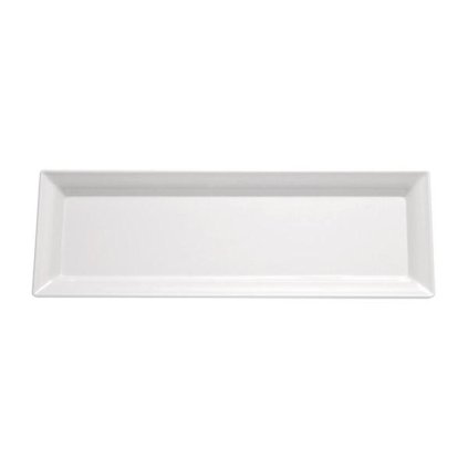 Servírovací tác obdélníkový z melaminu 355x180 mm, bílý | APS, Pure
