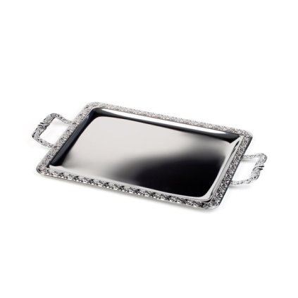 Servírovácí tác obdélníkový s dekorativním okrajem a úchyty 600x360 mm | APS, Schöner Essen