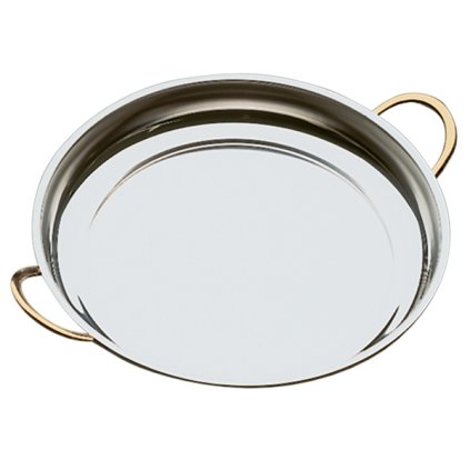 Kulatá mísa s pozlacenými úchyty o průměru 400 mm | APS, 61400