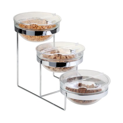 Rautový etažér 610x240x350 mm, 3 mísy 2,5 l | APS, 11795