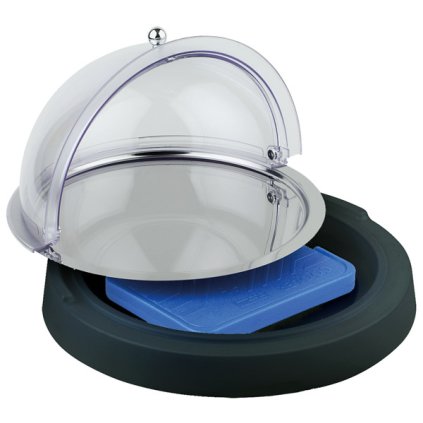 Chladící vitrína kulatá, průměr 420 mm, černá | APS, Top Fresh