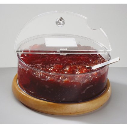 Chladící mísa kulatá na dřevěném podstavci 2,5 l | APS, Top Fresh