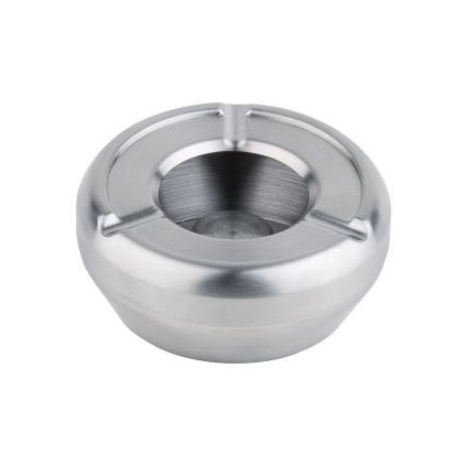Popelník z nerezové oceli s víkem z nerezové oceli, průměr 100 mm | APS, 00090