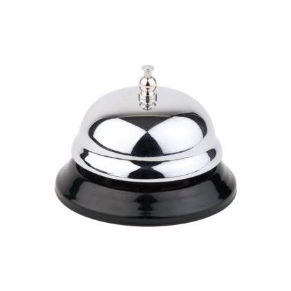 Recepční zvonek černý, průměr 85 mm | APS, 71400