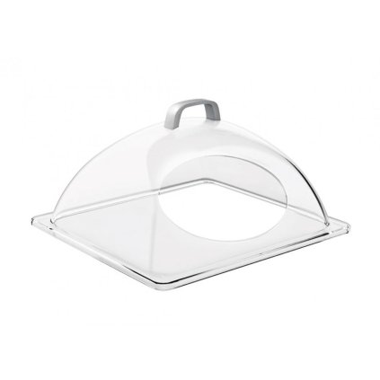 Poklop obdélníkový, plastový s otvorem 330x280x170 mm, průhledný | APS, 11022
