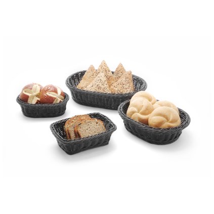 Obdélníkový koš, HENDI, Černá, 190x130x(H)60mm