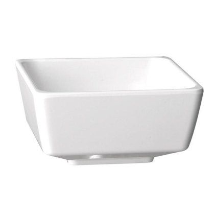 Miska prostokatna z melaminy 0 5 l biala APS Float 793609