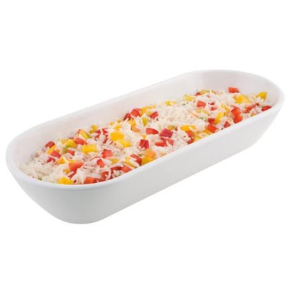 Mísa oválný z bílého melaminu 385x155 mm | APS, Pure