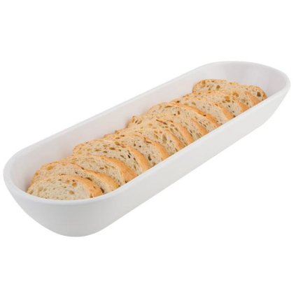 Mísa oválný z bílého melaminu 510x155 mm | APS, Pure