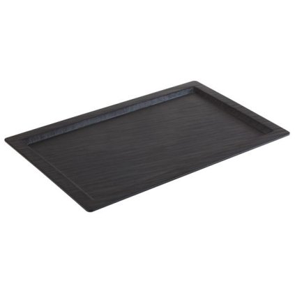 Tác obdélníkový z melaminu GN 1/1 530x325 mm, černý | APS, Slate