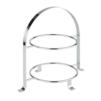 Stojan z chromované oceli na dva talíře 330x325x300 mm | APS, 33214