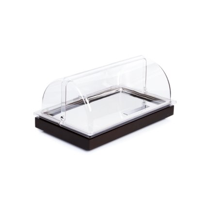 Chladící tác z nerezové oceli GN 1/1 530x325x85 mm, sada wenge s poklopem | APS, Frames