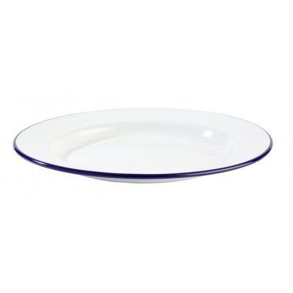 Talerz plaski 260 mm bialo niebieski APS Enamelware 794150