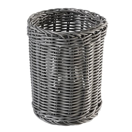 Košík na příbory kulatý, antracitový | APS, Economic