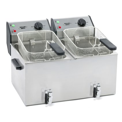 Fritéza dvojitá 2x8 l s kohoutkem | ROLLER GRILL, 777326