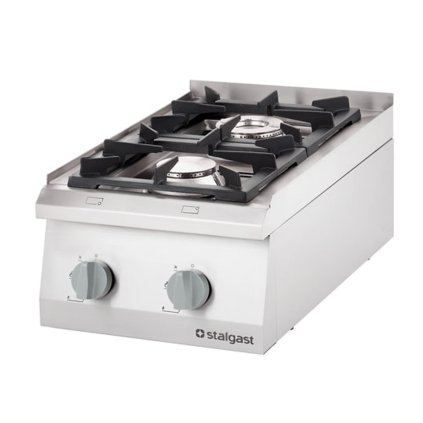 Vestavný plynový sporák 2 hořáky (3,5+7), G30 400x700x250mm | STALGAST, Linia 700