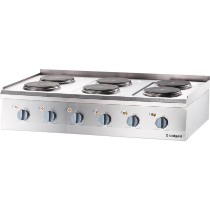 Vestavný elektrický sporák - 6 plotýnek, 15,6 kW | STALGAST, Linia 700
