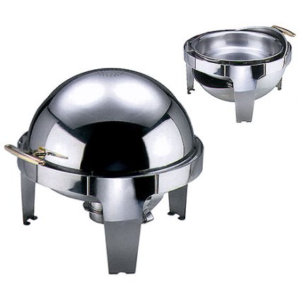 Chafing kulatý roll-top na pastu, průměr 470 mm | CONTACTO, Gold