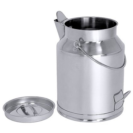 Nádoba na mléko z nerezové oceli s víkem a výlevkou 20 l | CONTACTO, 3033/020