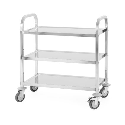 Vozík číšnícký 3-policový úchyt s hranatým profilem 750x400x835 mm | TECHNICA, Silver Line