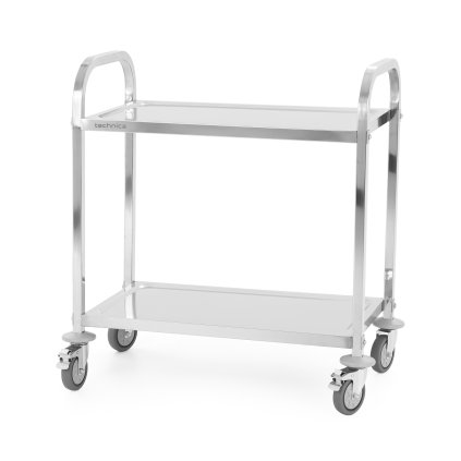 Vozík číšnícký 2-policový úchyt s hranatým profilem 750x400x835 mm | TECHNICA, Silver Line