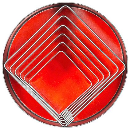 Vykrajovátka z nerezové oceli, čtverce 30-70 mm, sada 6 kusů | CONTACTO, 615/006