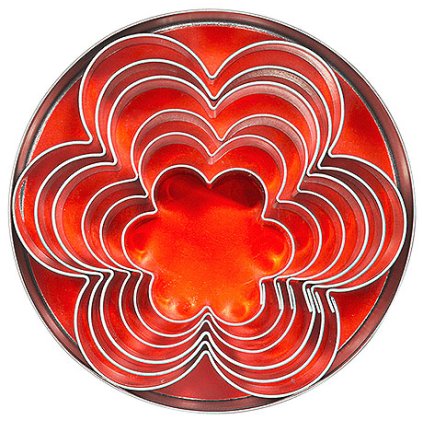 Vykrajovátka z nerezové oceli, květy 40-95 mm, sada 6 kusů | CONTACTO, 636/006