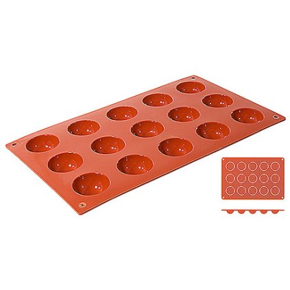 Silikonová forma na 15 polokoulí o průměru 40 mm | CONTACTO, 6630/415
