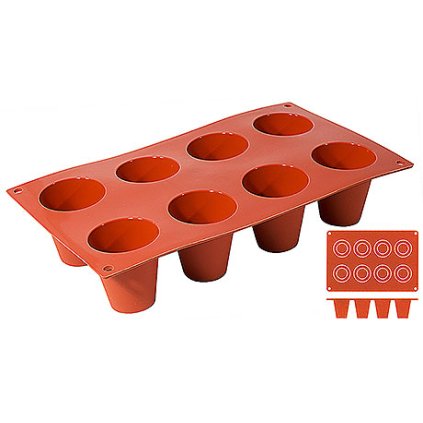 Silikonová forma na 8 dortíků Dariole o průměru 55 mm | CONTACTO, 6633/538