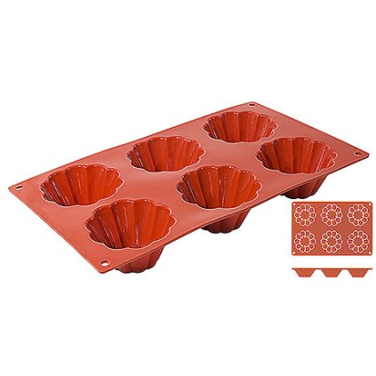 Silikonová forma na 6 briošek 79x37 mm | CONTACTO, 6638/864