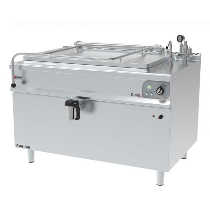 Plynový varný kotel hranatý, dvouplášťový 200 l | GASTROHAAL, P.KG-200