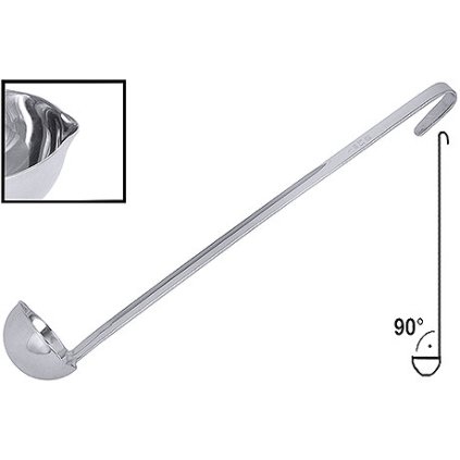 Naběračka na omáčky s dlouhým úchytem a dvěma zobáčkama 0,06 l | CONTACTO, 1816/065