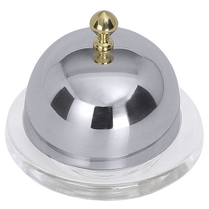 Máslenka skleněná s poklopem z nerezu Gold 0,06 l | CONTACTO, 8889/001