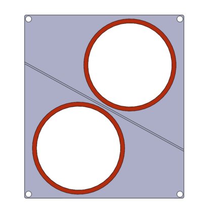 Matrice pro 2 kulaté nádoby 115 mm pro zatavovací stroj 273000, 227x178 mm | TECHNICA, Platinum Line