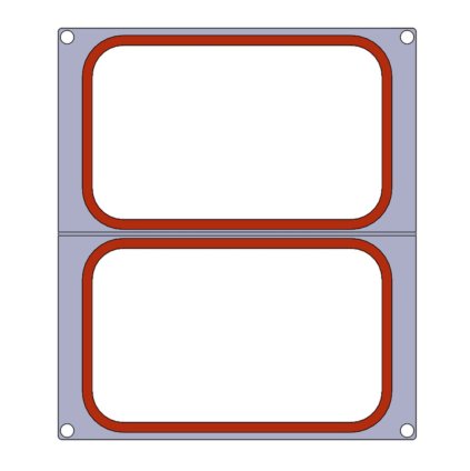 Matrice pro 2 nádoby 178x113 mm pro zatavovací stroj 273000, 227x178 mm | TECHNICA, Platinum Line