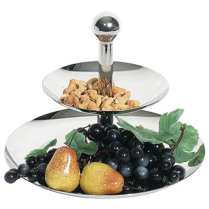 Etažér nerezový na ovoce dvoupatrový, průměr 160/270 mm | CONTACTO, 59/002