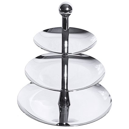 Etažér nerezový na ovoce trojpatrový, průměr 160/220/270 mm | CONTACTO, 59/003